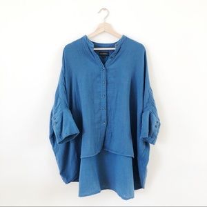 The Podolls Blue Oversized Top